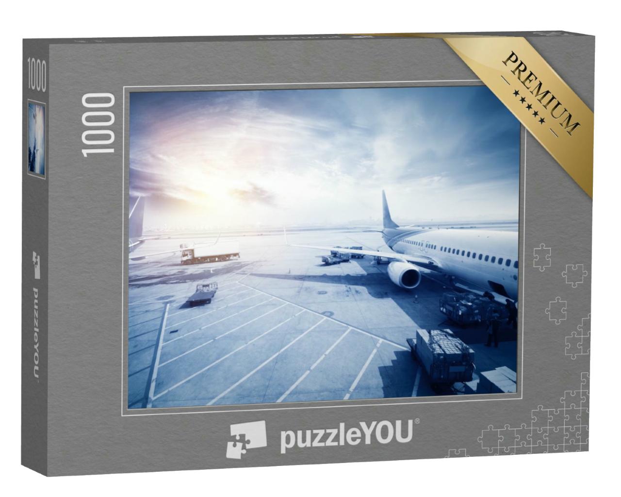 Puzzle 1000 Teile „Szene am Flughafen“