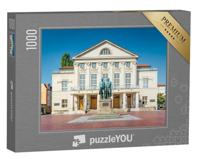 Puzzle 1000 Teile „Goethe-Schiller-Denkmal in Weimar, Thüringen“