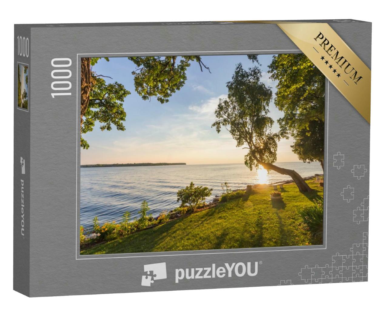 Puzzle 1000 Teile „Sonnenuntergang über dem Michigansee“