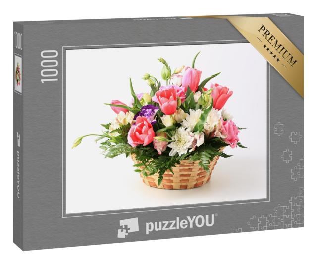 Puzzle 1000 Teile „Korb mit Blumen“