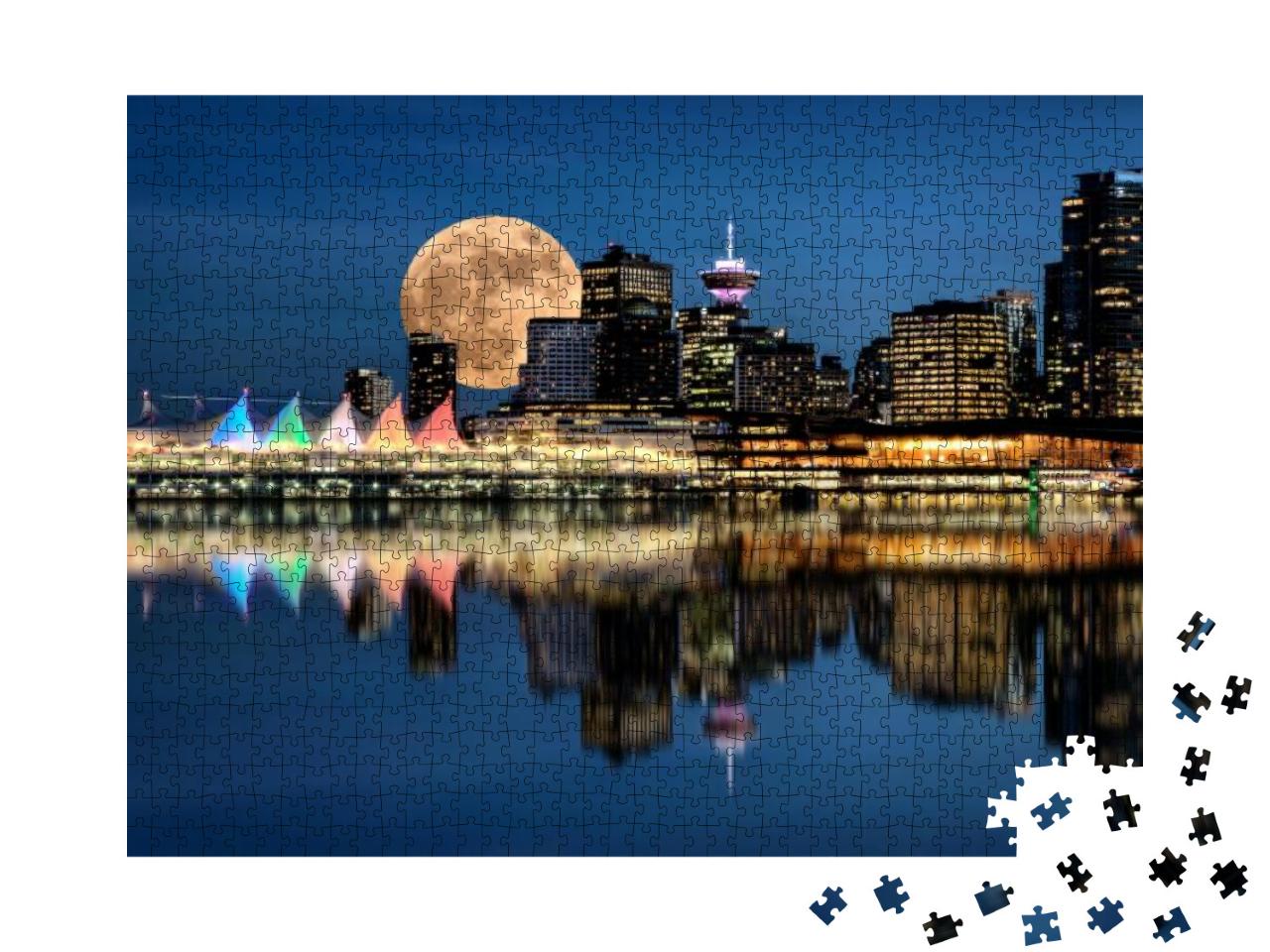 Puzzle 1000 Teile „Stanley Park in der Nacht, Vancouver“