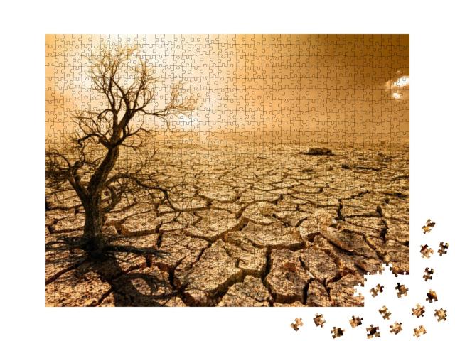 Puzzle 1000 Teile „Wüstenlandschaft im Sonnenuntergang“