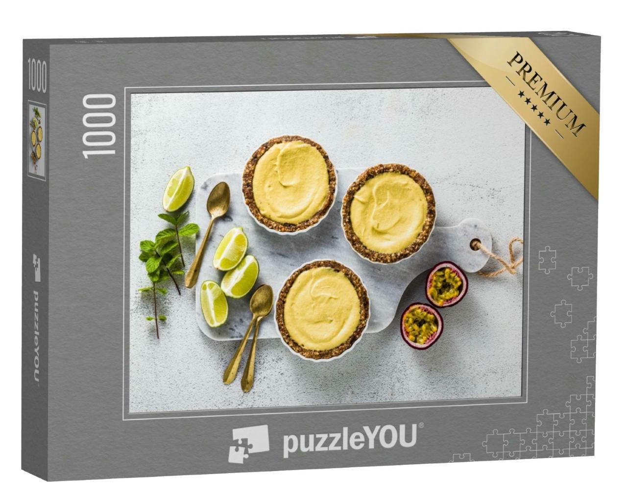 Puzzle 1000 Teile „Mini-Törtchen aus Nüssen und Datteln, vegan“