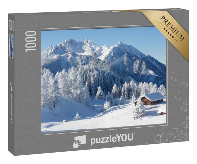 Puzzle 1000 Teile „Winterwunderland in den österreichischen Alpen“