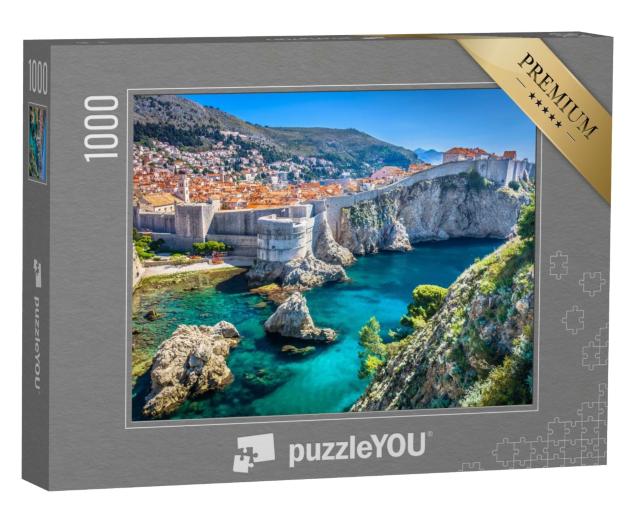 Puzzle 1000 Teile „Luftaufnahme der Altstadt von Dubrovnik“