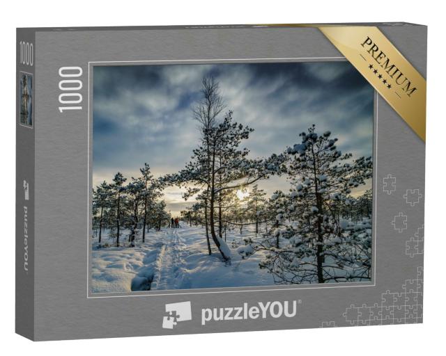 Puzzle 1000 Teile „Winterwunderland, National Park Karpaten, Ukraine“