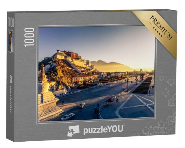 Puzzle 1000 Teile „Potala-Palast in der Abenddämmerung in Lhasa, Tibet“
