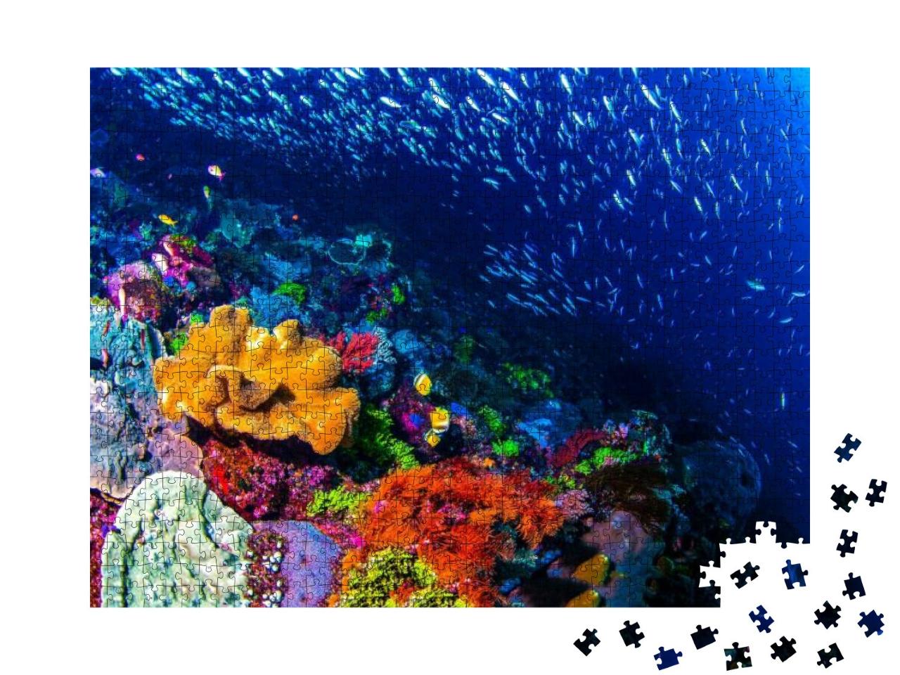 Puzzle 1000 Teile „Atemberaubendes buntes Korallenriff“