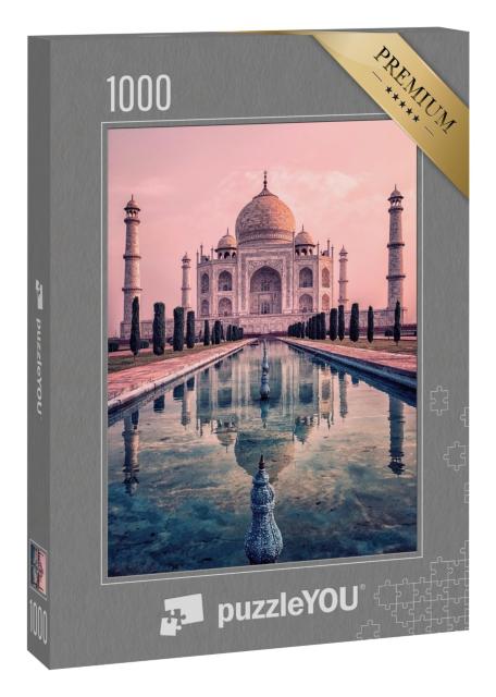 Puzzle 1000 Teile „Taj Mahal im Licht des Sonnenaufgangs, Agra, Indien“