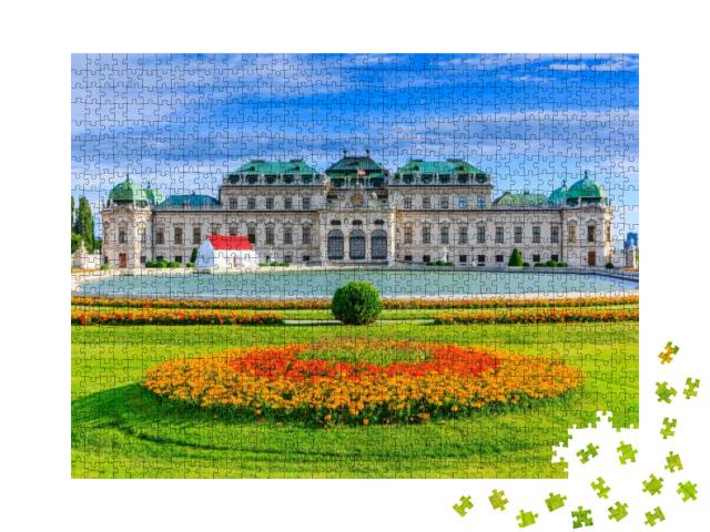 Puzzle 1000 Teile „Oberes Schloss Belvedere und Garten, Wien, Österreich“
