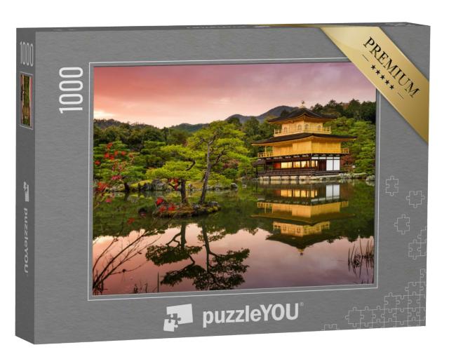 Puzzle 1000 Teile „Kyoto, Japan am Goldenen Pavillon in der Abenddämmerung“