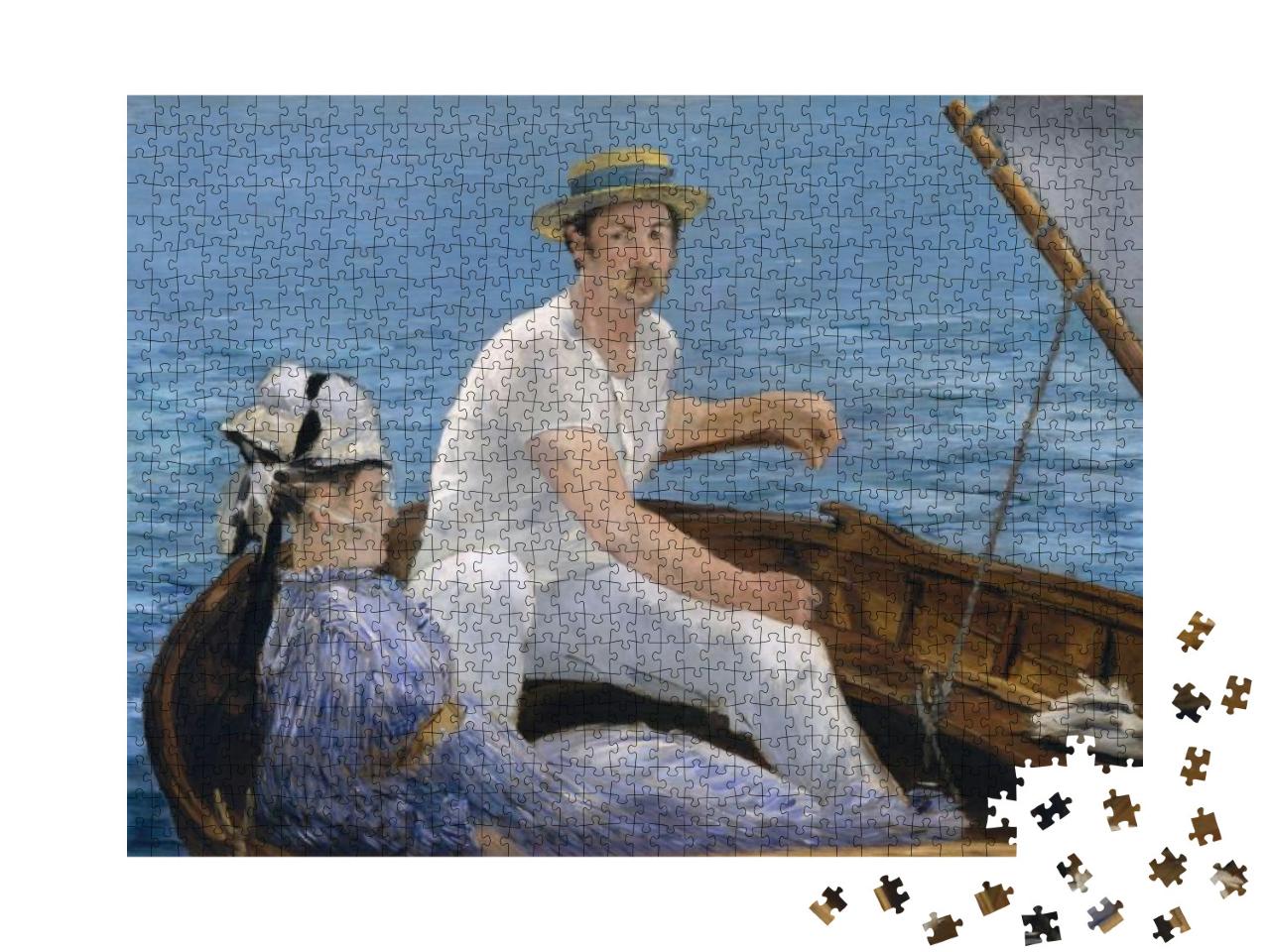Puzzle 1000 Teile „Bootsfahrt, Edouard Manet 1874“