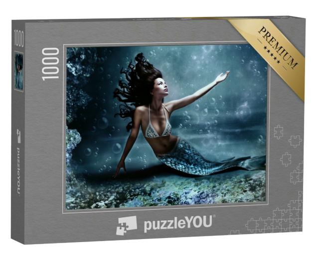 Puzzle 1000 Teile „Eine Meerjungfrau im Ozean“