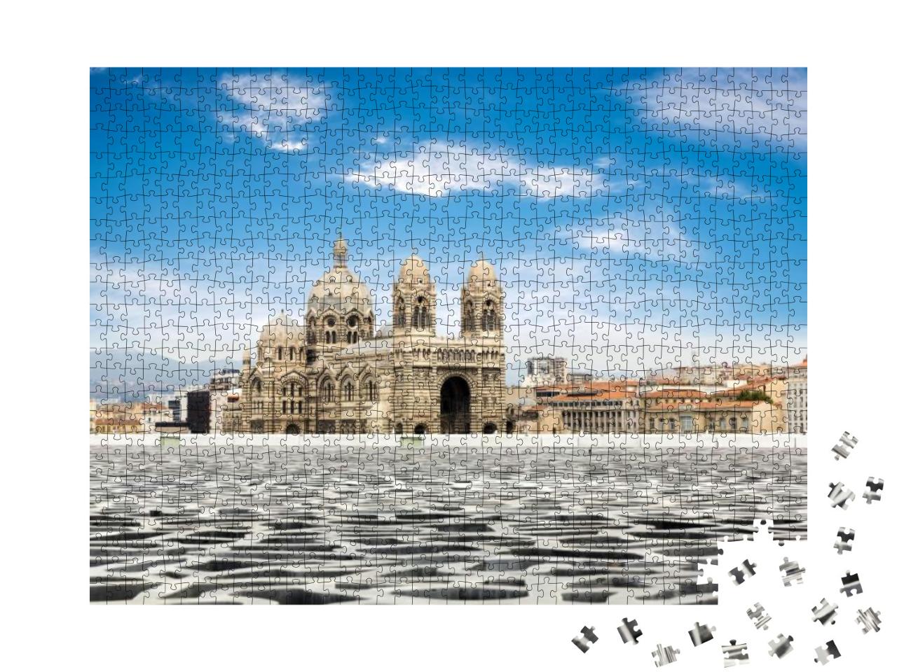 Puzzle 1000 Teile „Cathedral de la Major, Wahrzeichen von Marseille, Frankreich“