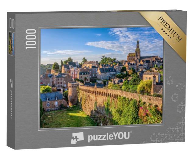 Puzzle 1000 Teile „Historische ummauerte Altstadt von Dinan, Bretagne, Frankreich“
