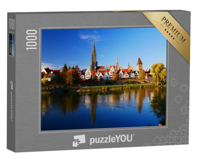 Puzzle 1000 Teile „Blick auf die Altstadt der Donaustadt Ulm“