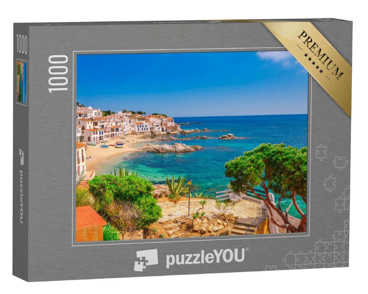 Puzzle 1000 Teile „Calella de Palafrugell, ein Fischerdorf an der Küste Spaniens“