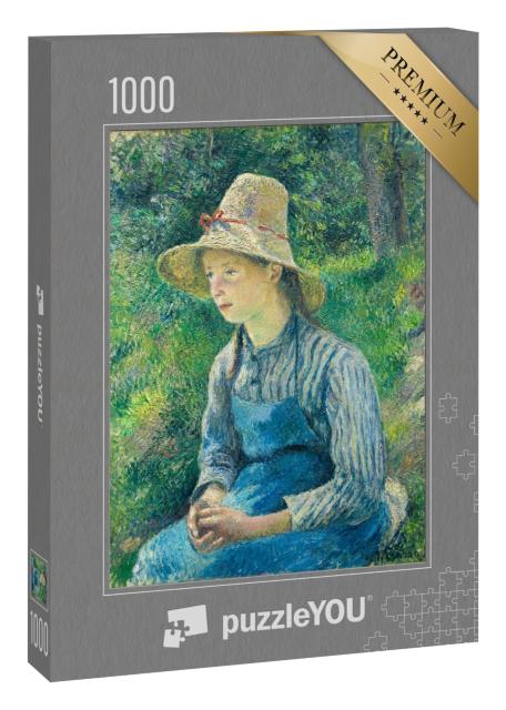 Puzzle 1000 Teile „Camille Pissarro - Bäuerin mit Strohhut“