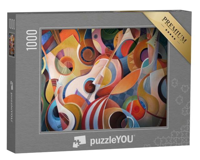 Puzzle 1000 Teile „Abstrakte Malerei mit Musik-Thema“