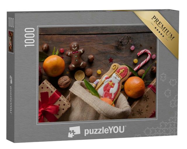 Puzzle 1000 Teile „Nikolausplätzchen mit Geschenken“