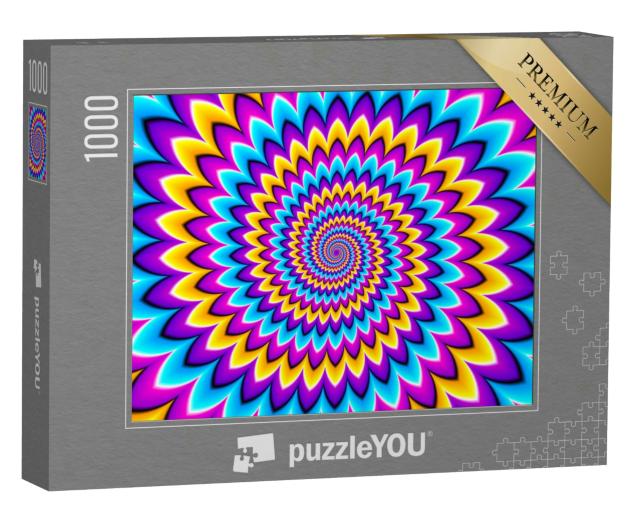 Puzzle 1000 Teile „Mehrfarbige Spiralen, Bewegungsillusion“