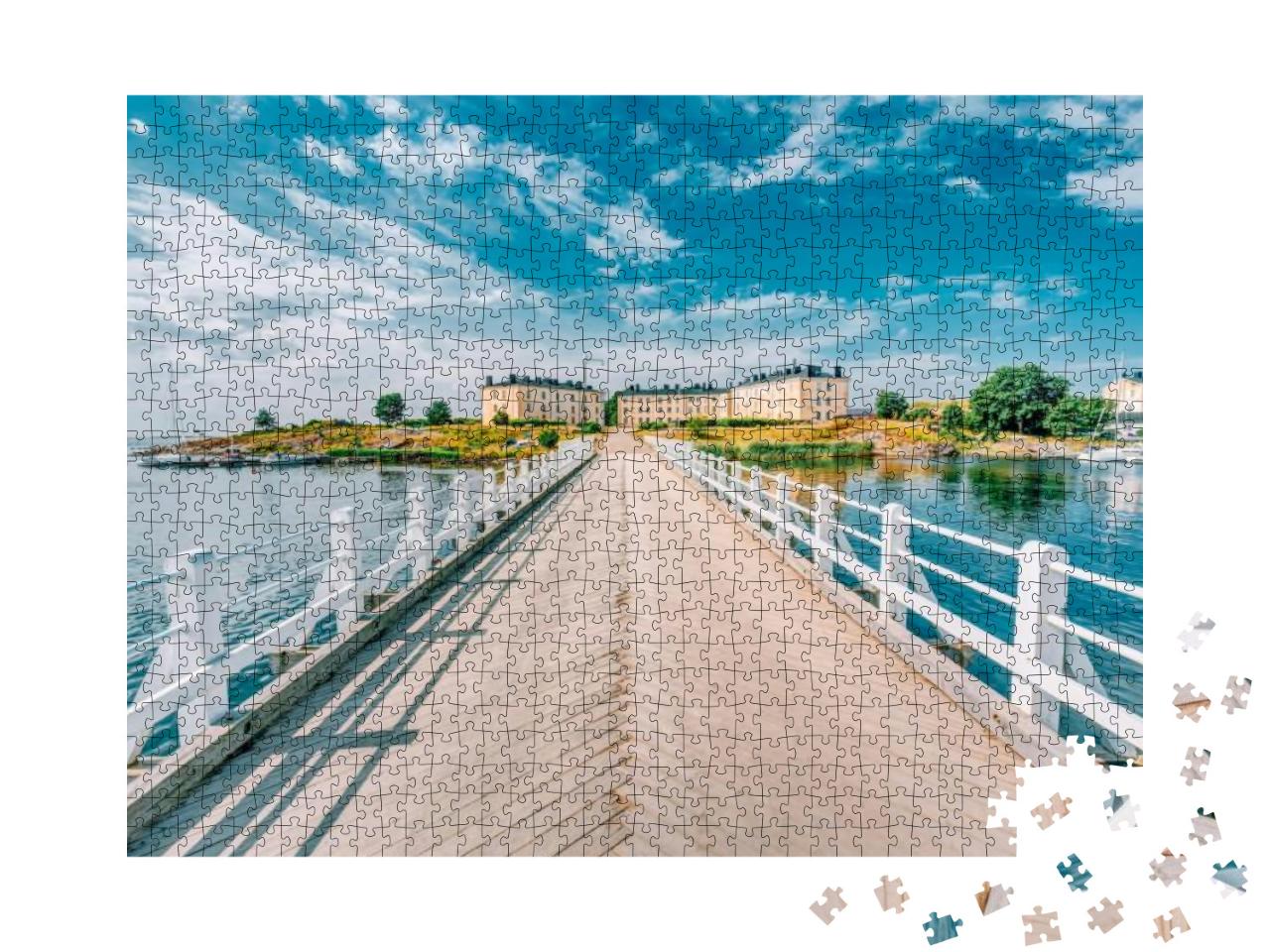 Puzzle 1000 Teile „Brücke zur Marinefestung Suomenlinna, Helsinki, Finnland“