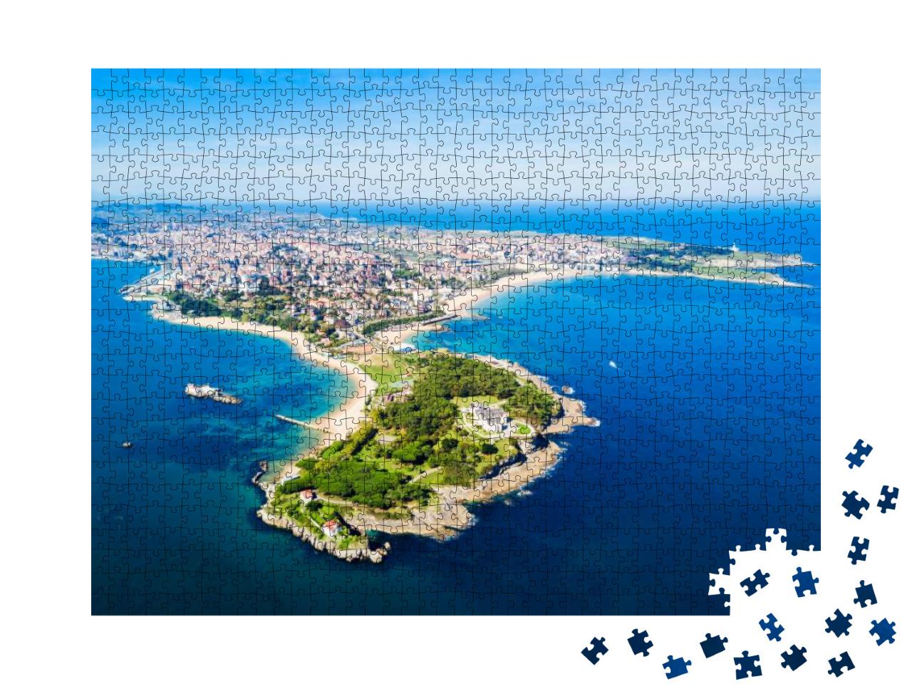 Puzzle 1000 Teile „Luftbildaufnahme von Santander, Spanien“