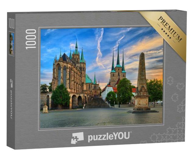Puzzle 1000 Teile „Dom von Erfurt, Thüringen, Deutschland“
