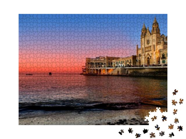Puzzle 1000 Teile „St. Julians Bay auf Malta“