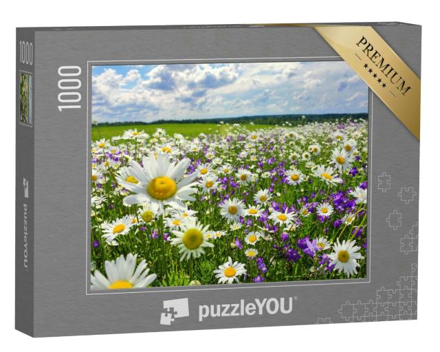 Puzzle 1000 Teile „Sommerlandschaft mit blühender Wiese und Blumen“