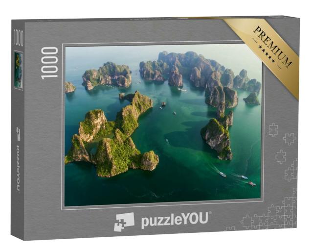 Puzzle 1000 Teile „Wunderschöne Halong-Bucht, Vietnam, Südostasien. UNESCO-Weltkulturerbe“