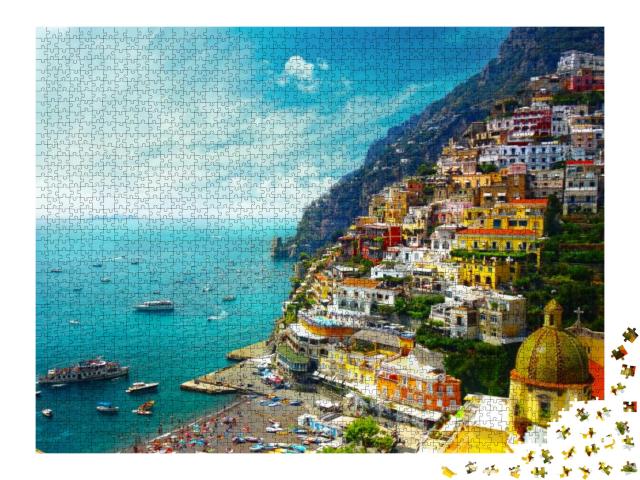 Puzzle 2000 Teile „Positano, Amalfi, Italien“
