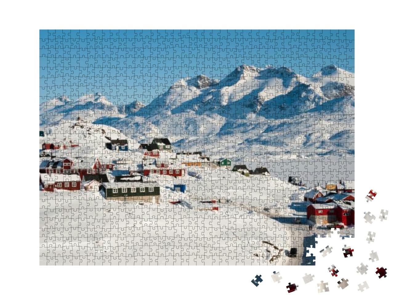 Puzzle 1000 Teile „Tasiilaq in der Winterzeit, Grönland“