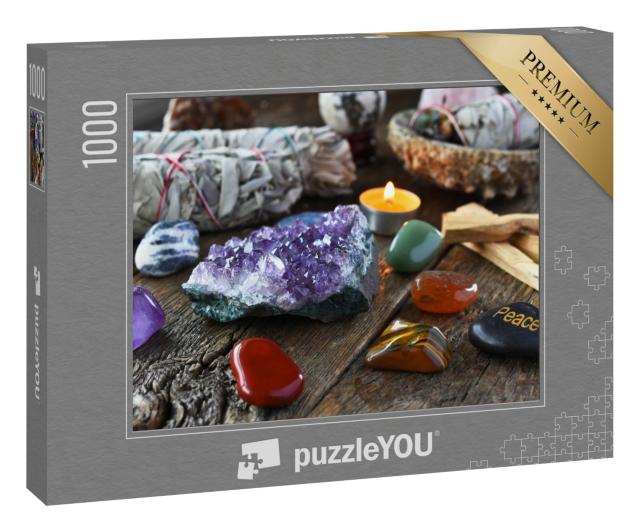 Puzzle 1000 Teile „Nahaufnahme der Chakra-Kristalle“
