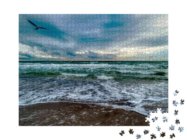 Puzzle 1000 Teile „Ostseeküste bei Ahrenshoop“