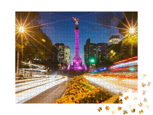 Puzzle 1000 Teile „El Ángel de la Independencia- Der Engel der Unabhängigkeit in Mexiko-Stadt“