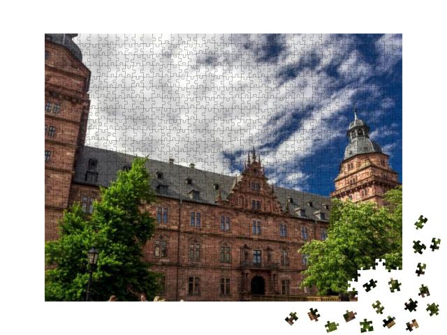 Puzzle 1000 Teile „Blick auf das Schloss Johannisburg in Aschaffenburg, Deutschland“