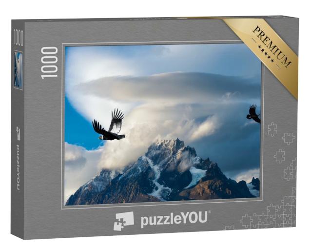 Puzzle 1000 Teile „Andenkondore im Torres del Paine National Park, Chile“