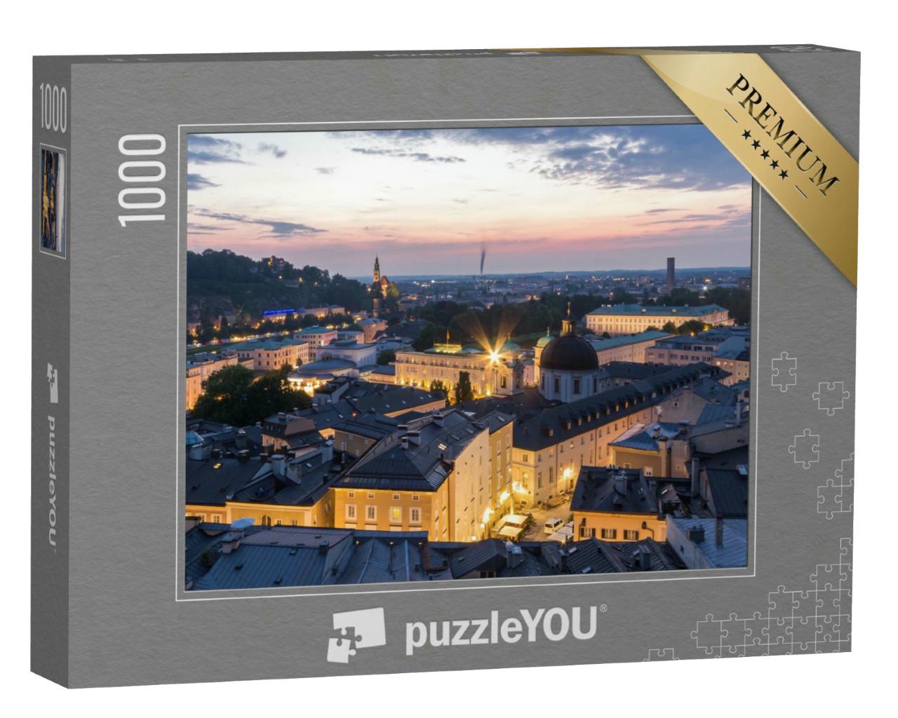 Puzzle 1000 Teile „Wunderschönes Salzburg am Abend“