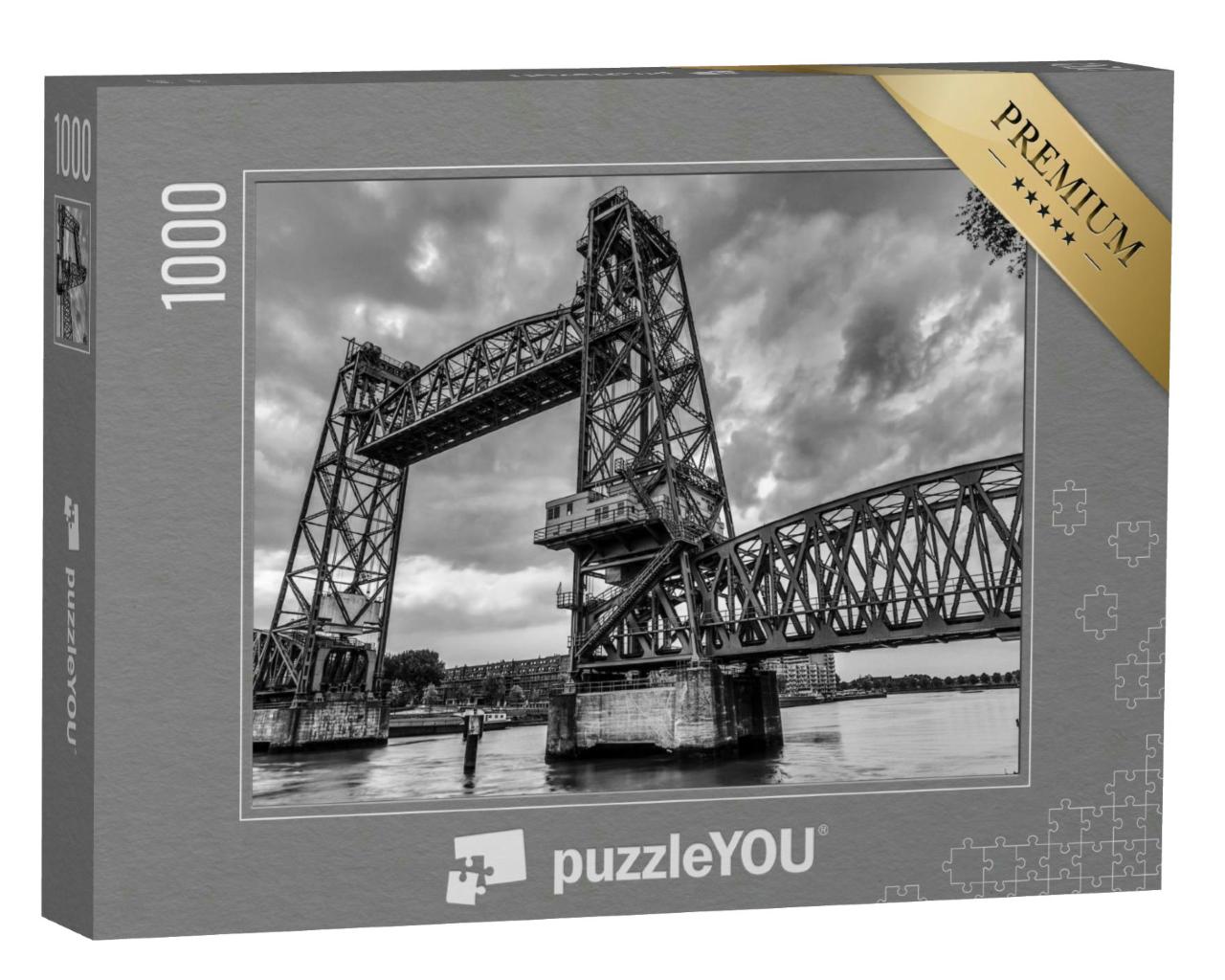 Puzzle 1000 Teile „Hubbrücke Koningshavenbrücke De Hef in Rotterdam“
