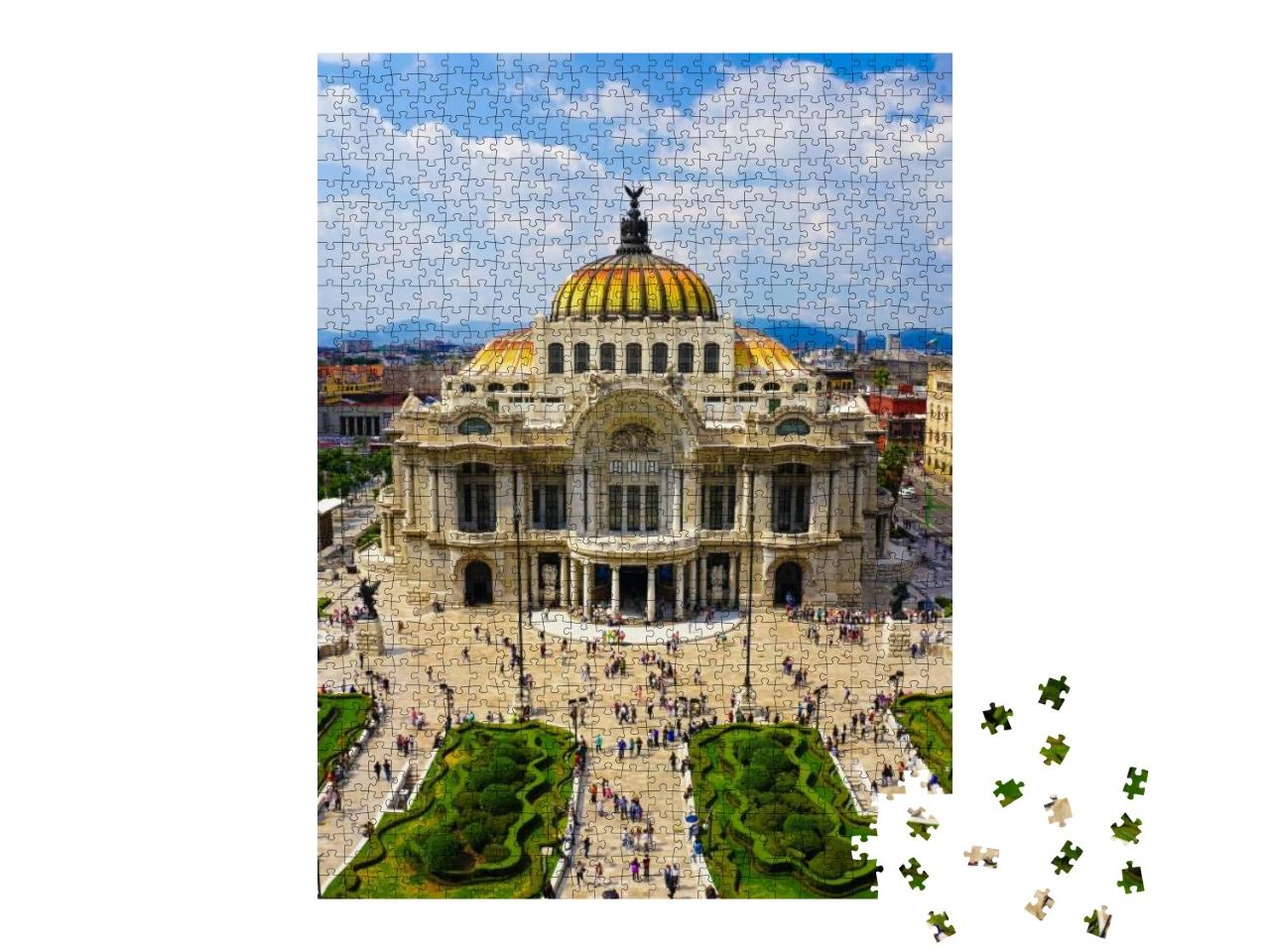 Puzzle 1000 Teile „Luftansicht von Mexiko-Stadt“