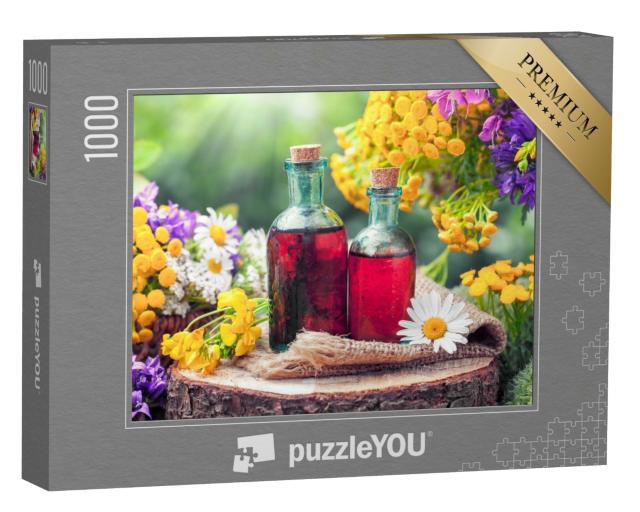 Puzzle 1000 Teile „Tinkturen aus Heilkräutern und Wildblumen“