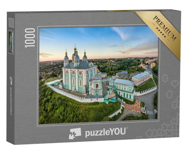 Puzzle 1000 Teile „Luftaufnahme der Uspenskiy-Kathedrale in Smolensk, Russland“
