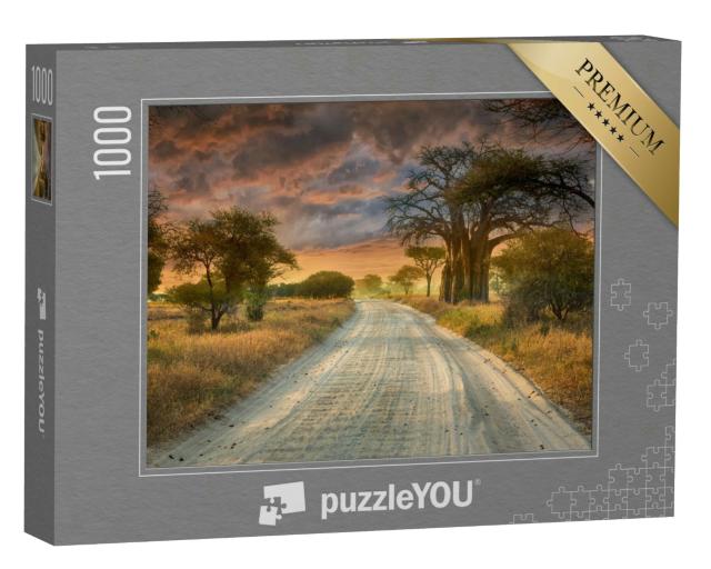 Puzzle 1000 Teile „Der beste Weg zur Pirschfahrt im Serengeti-Naturpark von Tansania“