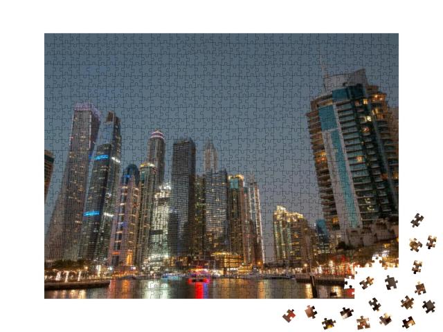 Puzzle 1000 Teile „Dubai bei Nacht“