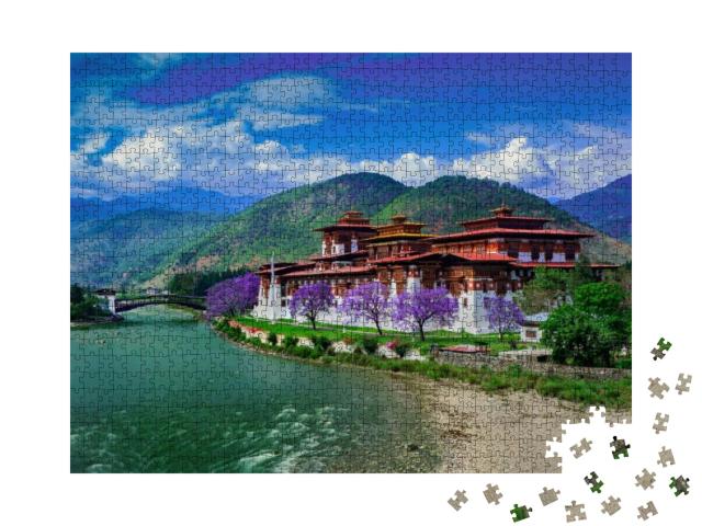Puzzle 1000 Teile „Der Punakha Dzong in Punakha, Bhutan“