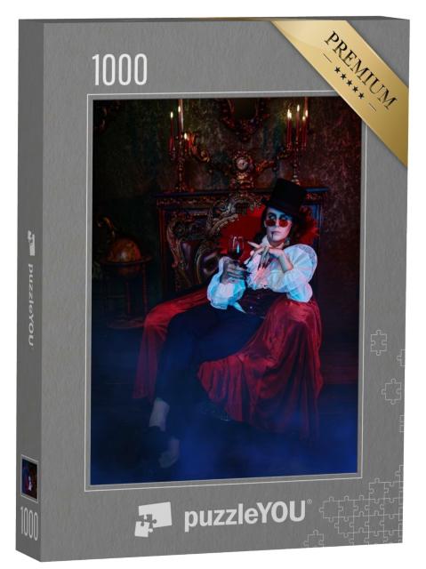 Puzzle 1000 Teile „Vampir-Aristokrat des 19. Jahrhunderts im eleganten Anzug  “