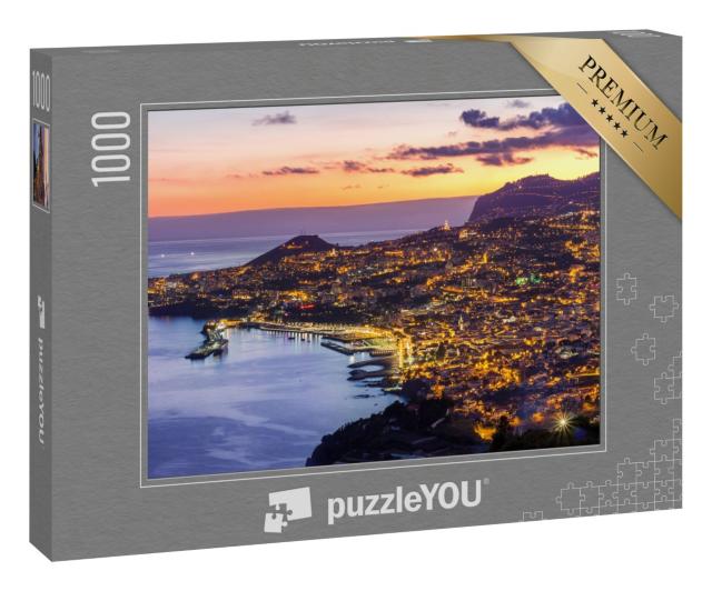Puzzle 1000 Teile „Funchal bei Nacht, Madeira, Portugal“