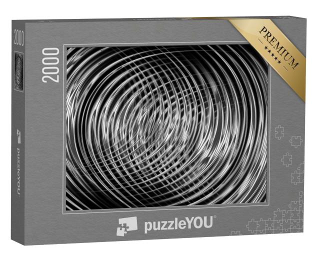 Puzzle 2000 Teile „Linien-Design in Silber und Schwarz“