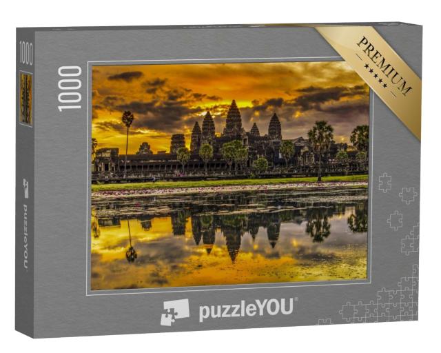Puzzle 1000 Teile „Sonnenaufgang über Angkor Wat, Kambodscha“